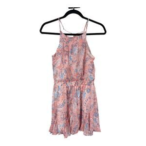 Row A romper Halter Paisley chiffon sleeveless Small S